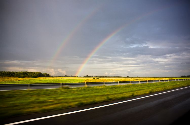 20090917 - Double Rainbow Over Kaunas, Lithuania